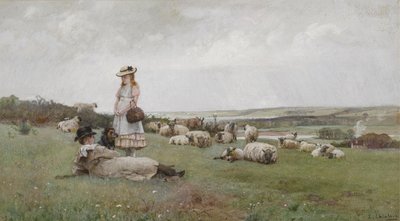 The Young Shepherdesses by Luigi Chialiva